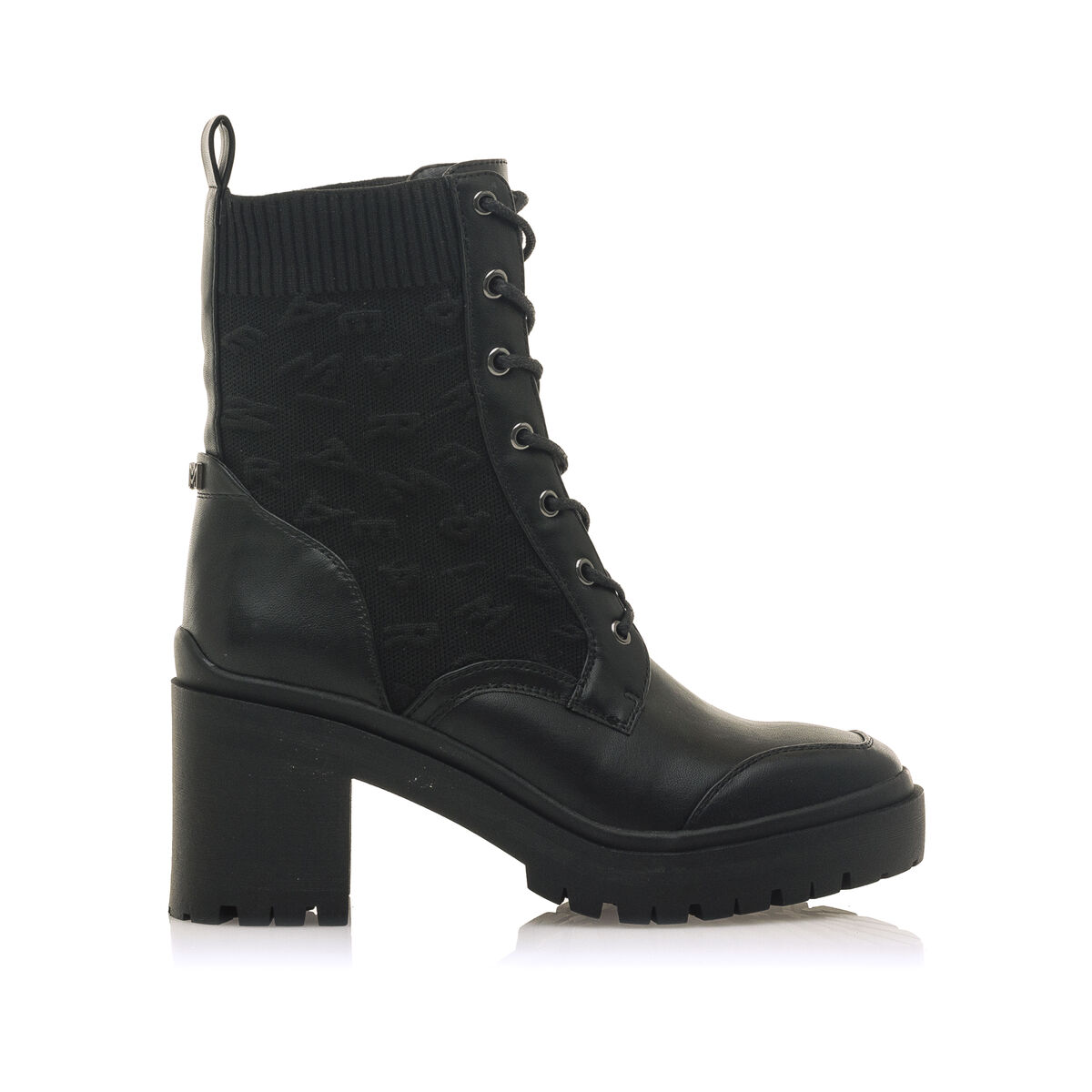 MARIAMARE BLACK HEELED ANKLE BOOTS